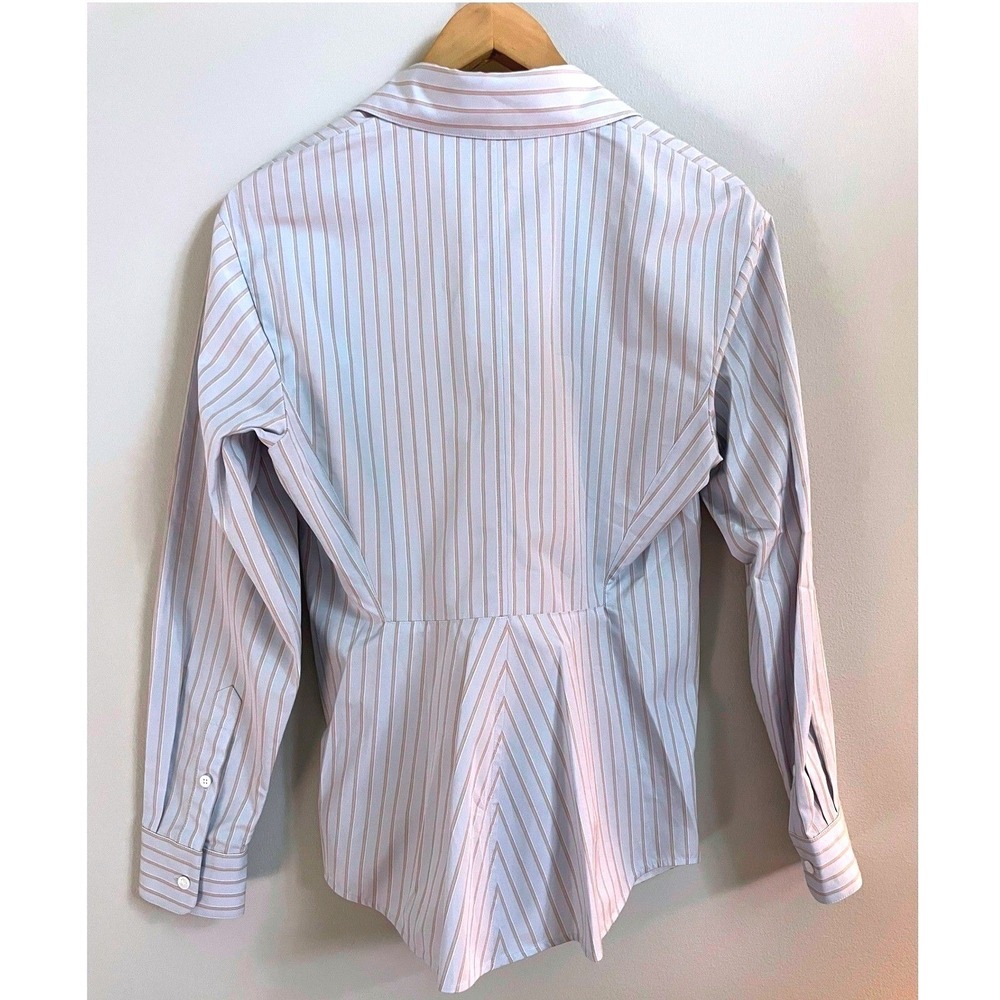 BNWT Lafayette 148 New York Aurora Premium Tailored Poplin Blouse, Reg $798 - Picture 11 of 15